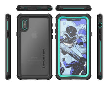 Cargar imagen en el visor de la galería, iPhone X Waterproof Case, Ghostek Nautical Series Extreme Durable Tough Cover | Hybrid Impact Rugged Outdoor Design | Teal