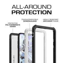 Cargar imagen en el visor de la galería, iPhone X Waterproof Case, Ghostek Nautical Series Full Body Shockproof Armor Design | Dustproof Snowproof Dirtproof Underwater Swimming Diving Floating Slim Fit Supports Wireless Charging | White (Color in image: Light Green)