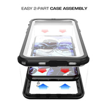 Cargar imagen en el visor de la galería, iPhone X Waterproof Case, Ghostek Nautical Series Full Body Shockproof Armor Design | Dustproof Snowproof Dirtproof Underwater Swimming Diving Floating Slim Fit Supports Wireless Charging | White (Color in image: Pink)