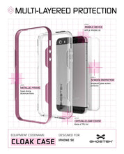 Cargar imagen en el visor de la galería, iPhone SE/5S/5 Case Ghostek® Cloak Pink Slim | Tempered Glass | Lifetime Warranty Exchange (Color in image: space grey)