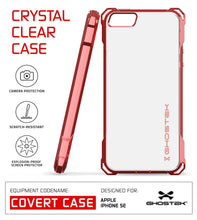Cargar imagen en el visor de la galería, iPhone SE Case, Ghostek® Covert Red, Premium Impact Protective Armor | Lifetime Warranty Exchange (Color in image: pink)