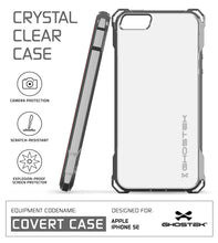 Cargar imagen en el visor de la galería, iPhone SE Case, Ghostek® Covert Space Grey, Premium Impact Protective | Lifetime Warranty Exchange (Color in image: clear)