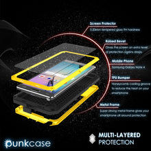 Cargar imagen en el visor de la galería, Note 4 Case, Punkcase® METALLIC Series NEON w/ TEMPERED GLASS | Aluminum Frame (Color in image: Black)