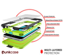 Cargar imagen en el visor de la galería, iPhone 6S+/6+ Plus Waterproof Case, PUNKcase StudStar Light Green w/ Attached Screen Protector (Color in image: light green)