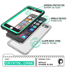 Cargar imagen en el visor de la galería, iPhone 6+/6S+ Plus Waterproof Case, PUNKcase CRYSTAL Teal W/ Attached Screen Protector | Warranty (Color in image: pink)