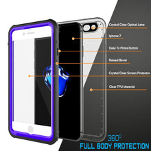Cargar imagen en el visor de la galería, Apple iPhone 8 Waterproof Case, PUNKcase CRYSTAL Purple W/ Attached Screen Protector | Warranty (Color in image: Pink)