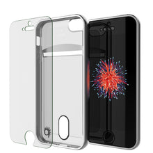 Load image into Gallery viewer, iPhone SE/5S/5 Case, PUNKCASE® LUCID Silver Series | Card Slot | SHIELD Screen Protector | Ultra fit (Color in image: Silver)