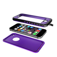 Cargar imagen en el visor de la galería, iPhone 5S/5 Waterproof Case, PunkCase StudStar Purple Case Water/Shock/Dirt Proof | Lifetime Warranty (Color in image: white)