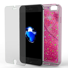 Cargar imagen en el visor de la galería, iPhone 7 Case, PunkCase LIQUID Pink Series, Protective Dual Layer Floating Glitter Cover (Color in image: gold)