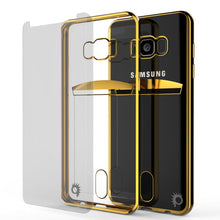 Load image into Gallery viewer, Galaxy S8 Case, PUNKCASE® LUCID Gold Series | Card Slot | SHIELD Screen Protector | Ultra fit (Color in image: Balck)