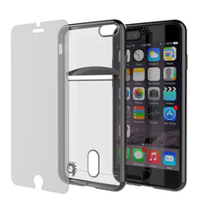 Cargar imagen en el visor de la galería, iPhone SE (4.7") Case, PUNKCASE® LUCID Black Series | Card Slot | SHIELD Screen Protector | Ultra fit (Color in image: Gold)