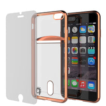 Cargar imagen en el visor de la galería, iPhone 7 Case, PUNKCASE® LUCID Rose Gold Series | Card Slot | SHIELD Screen Protector | Ultra fit (Color in image: Gold)