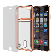 Cargar imagen en el visor de la galería, iPhone SE (4.7") Case, PUNKCASE® LUCID Rose Gold Series | Card Slot | SHIELD Screen Protector | Ultra fit (Color in image: Gold)