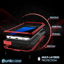 Load image into Gallery viewer, Galaxy S7 EDGE Case, PUNKcase Metallic Red Shockproof Slim Metal Armor Case (Color in image: black)