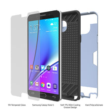 Cargar imagen en el visor de la galería, Galaxy Note 5 Case PunkCase SLOT Navy Series Slim Armor Soft Cover Case w/ Tempered Glass (Color in image: White)