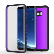 Load image into Gallery viewer, Galaxy S8 Waterproof Case PunkCase StudStar Purple Thin 6.6ft Underwater IP68 Shock/Snow Proof (Color in image: white)