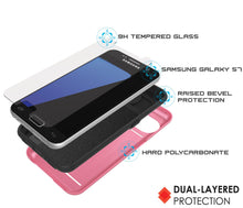 Load image into Gallery viewer, Galaxy s7 Case PunkCase CLUTCH Pink Series Slim Armor Soft Cover Case w/ Tempered Glass (Color in image: Rose)