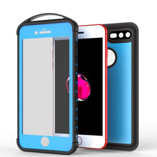 Cargar imagen en el visor de la galería, iPhone 8+ Plus Waterproof Case, Punkcase ALPINE Series, Light Blue | Heavy Duty Armor Cover (Color in image: black)