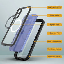 Cargar imagen en el visor de la galería, Funda impermeable para iPhone 16+ Plus, Punkcase SpikeStar Black Series | Ajuste fino, 2 m, sumergible, IP68