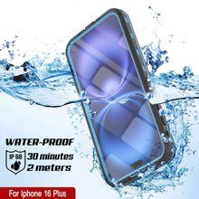 Cargar imagen en el visor de la galería, Funda impermeable para iPhone 16+ Plus, Punkcase SpikeStar Light-Blue Series | Funda fina de 2 m sumergible IP68