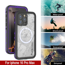Cargar imagen en el visor de la galería, Funda impermeable para iPhone 16 Pro Max, Punkcase SpikeStar Purple Series | Ajuste fino, 2 m, sumergible, IP68