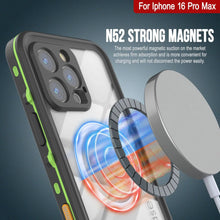 Cargar imagen en el visor de la galería, Funda impermeable para iPhone 16 Pro Max, Punkcase SpikeStar Light-Green Series | Funda fina de 2 m sumergible IP68