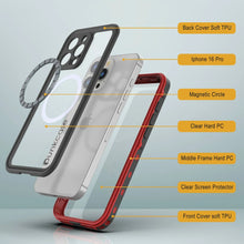 Cargar imagen en el visor de la galería, Funda impermeable para iPhone 16 Pro, Punkcase SpikeStar Red Series | Funda fina de 2 m sumergible IP68