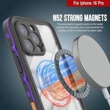 Cargar imagen en el visor de la galería, Funda impermeable para iPhone 16 Pro, Punkcase SpikeStar Purple Series | Funda fina de 2 m sumergible IP68