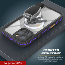 Cargar imagen en el visor de la galería, Funda impermeable para iPhone 16 Pro, Punkcase SpikeStar Purple Series | Funda fina de 2 m sumergible IP68