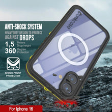 Cargar imagen en el visor de la galería, Funda impermeable para iPhone 16, Punkcase SpikeStar Yellow Series | Funda fina de 2 m sumergible IP68