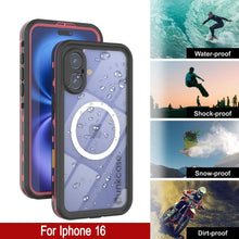 Cargar imagen en el visor de la galería, Funda impermeable para iPhone 16, Punkcase SpikeStar Pink Series | Funda fina de 2 m sumergible IP68