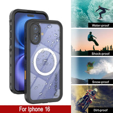 Cargar imagen en el visor de la galería, Funda impermeable para iPhone 16, Punkcase SpikeStar Black Series | Ajuste fino, 2 m, sumergible, IP68
