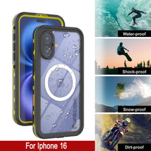 Cargar imagen en el visor de la galería, Funda impermeable para iPhone 16, Punkcase SpikeStar Yellow Series | Funda fina de 2 m sumergible IP68