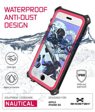 Cargar imagen en el visor de la galería, iPhone 6S/6 Waterproof Case, Ghostek® Nautical Pink Series| Underwater | Aluminum Frame | Ultra Fit (Color in image: Green)