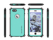 Cargar imagen en el visor de la galería, iPhone 6S/6 Waterproof Case, Ghostek® Nautical Teal Series| Underwater | Aluminum Frame | Ultra Fit (Color in image: Black)