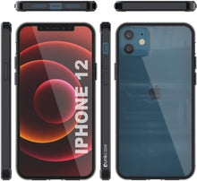 Cargar imagen en el visor de la galería, iPhone 12 Case Punkcase® LUCID 2.0 Crystal Black Series w/ PUNK SHIELD Screen Protector | Ultra Fit (Color in image: teal)
