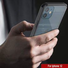 Cargar imagen en el visor de la galería, iPhone 12 Case Punkcase® LUCID 2.0 Crystal Black Series w/ PUNK SHIELD Screen Protector | Ultra Fit (Color in image: white)