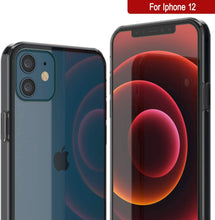 Cargar imagen en el visor de la galería, iPhone 12 Case Punkcase® LUCID 2.0 Crystal Black Series w/ PUNK SHIELD Screen Protector | Ultra Fit (Color in image: crystal black)