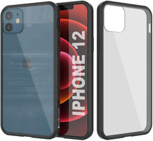 Cargar imagen en el visor de la galería, iPhone 12 Case Punkcase® LUCID 2.0 Black Series w/ PUNK SHIELD Screen Protector | Ultra Fit (Color in image: black)
