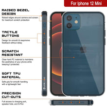 Cargar imagen en el visor de la galería, iPhone 12 Mini Case Punkcase® LUCID 2.0 Clear Series Series w/ PUNK SHIELD Screen Protector | Ultra Fit (Color in image: white)