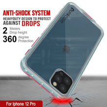 Cargar imagen en el visor de la galería, ANTI-SHOCK SYSTEM HEAVYDUTY DESIGN TO PROTECT y AGAINST DROPS Meters Drop height 3 6 degree rclecion fl For Iphone 12 Pro (Color in image: Clear Black)