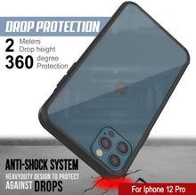 Cargar imagen en el visor de la galería, iPhone 12 Pro Case Punkcase® LUCID 2.0 Black Series w/ PUNK SHIELD Screen Protector | Ultra Fit (Color in image: light blue)