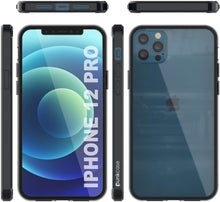 Cargar imagen en el visor de la galería, iPhone 12 Pro Case Punkcase® LUCID 2.0 Crystal Black Series w/ SHIELD Screen Protector | Ultra Fit (Color in image: light blue)