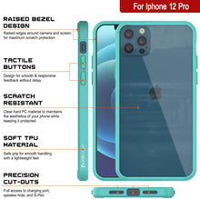 Cargar imagen en el visor de la galería, iPhone 12 Pro Case Punkcase® LUCID 2.0 Teal Series w/ PUNK SHIELD Screen Protector | Ultra Fit (Color in image: black)