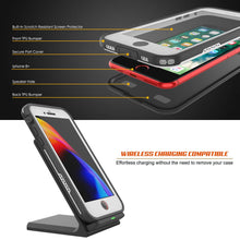 Cargar imagen en el visor de la galería, iPhone 8+ Plus Waterproof Case, Punkcase SpikeStar White Series | Thin Fit 6.6ft Underwater IP68 (Color in image: pink)