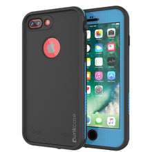 Cargar imagen en el visor de la galería, iPhone 8+ Plus Waterproof Case, Punkcase SpikeStar Light-Blue Series | Thin Fit 6.6ft Underwater IP68 (Color in image: light blue)