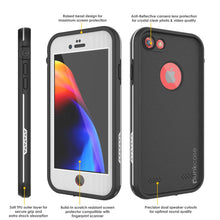 Cargar imagen en el visor de la galería, iPhone 8 Waterproof Case, Punkcase SpikeStar White Series | Thin Fit 6.6ft Underwater IP68 (Color in image: light blue)