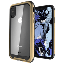 Cargar imagen en el visor de la galería, iPhone Xs Max Case, Ghostek Atomic Slim 2 Series for iPhone Xs Max Rugged Heavy Duty Case|GOLD (Color in image: Gold)