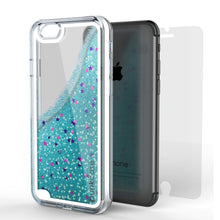 Cargar imagen en el visor de la galería, iPhone SE (4.7") Case, PunkCase LIQUID Teal Series, Protective Dual Layer Floating Glitter Cover (Color in image: rose)