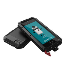 Cargar imagen en el visor de la galería, iPhone SE/5/5s Case, Punkcase® METALLIC Series BLACK w/ TEMPERED GLASS | Aluminum Frame (Color in image: White)